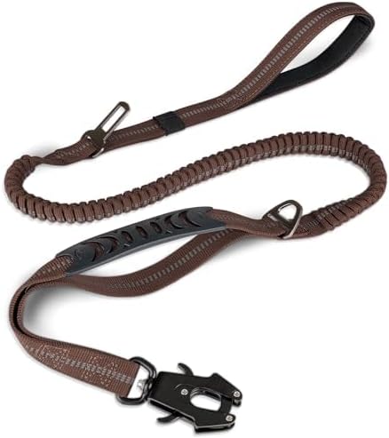 Heavy-Duty Tactical Dog Leash with Frog Clip & Shock-Absorbing Bungee