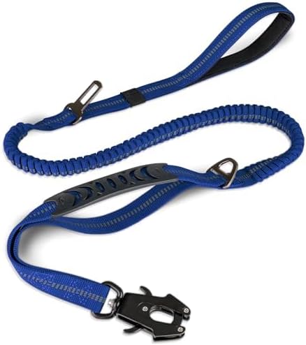 Heavy-Duty Tactical Dog Leash with Frog Clip & Shock-Absorbing Bungee