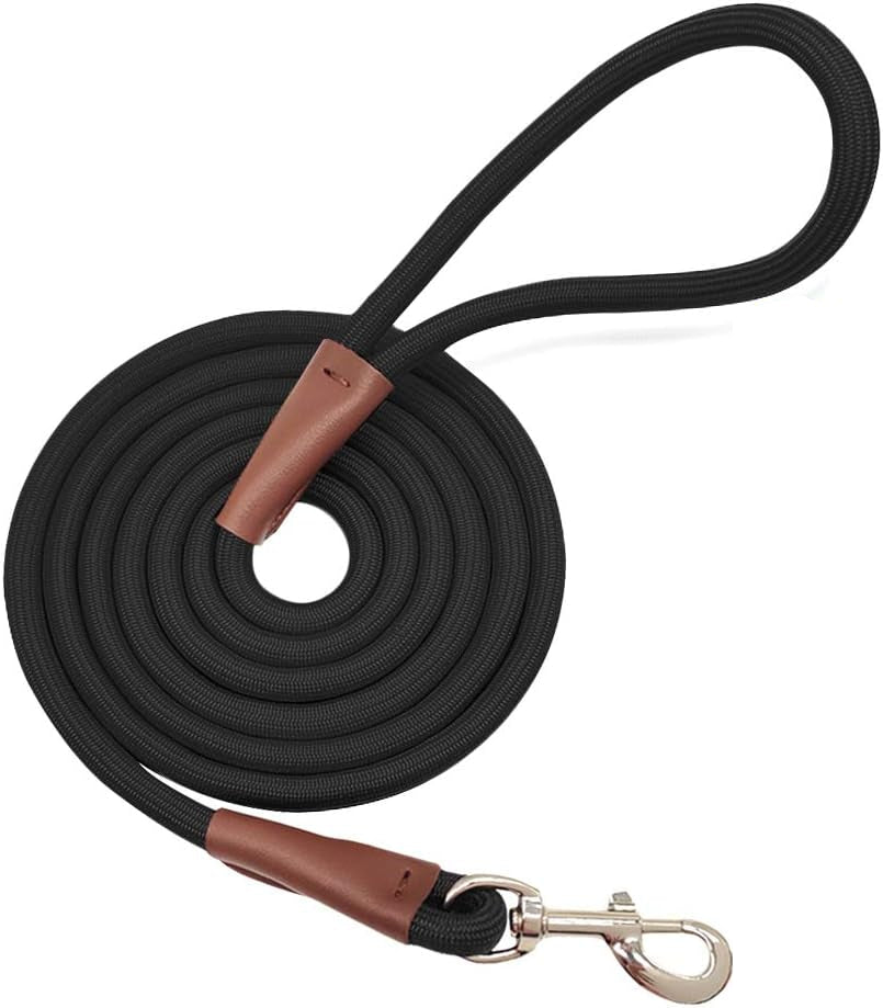Heavy-Duty Rope Dog Leash with Comfortable Grip & Tangle-Free Clip