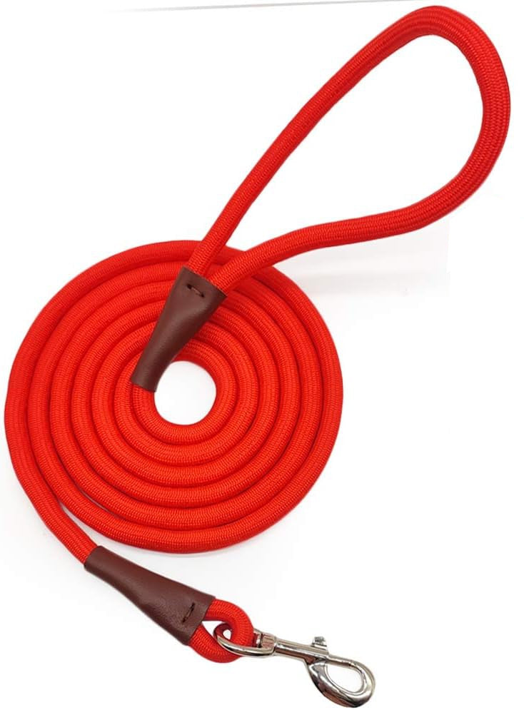 Heavy-Duty Rope Dog Leash with Comfortable Grip & Tangle-Free Clip