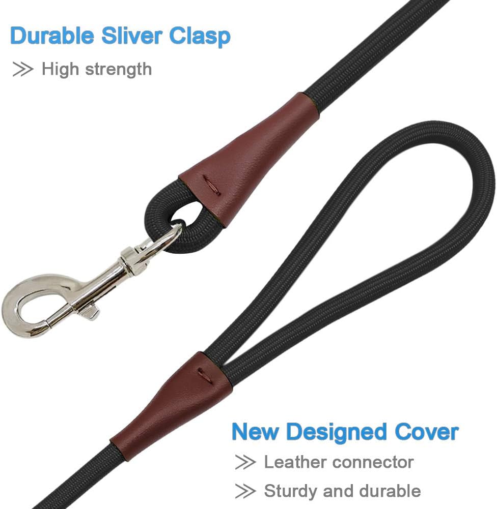 Heavy-Duty Rope Dog Leash with Comfortable Grip & Tangle-Free Clip