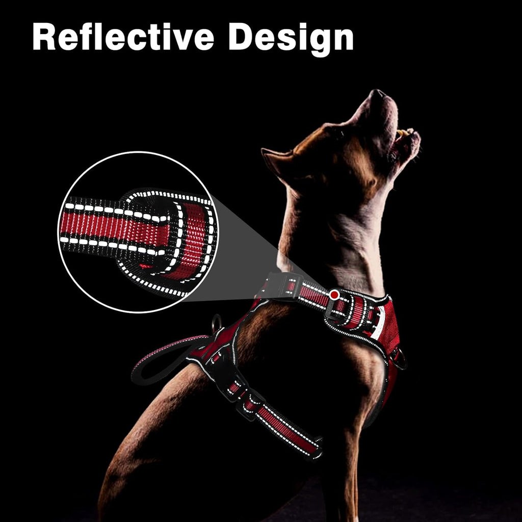 Tactical No-Pull Dog Harness with Reflective Patches