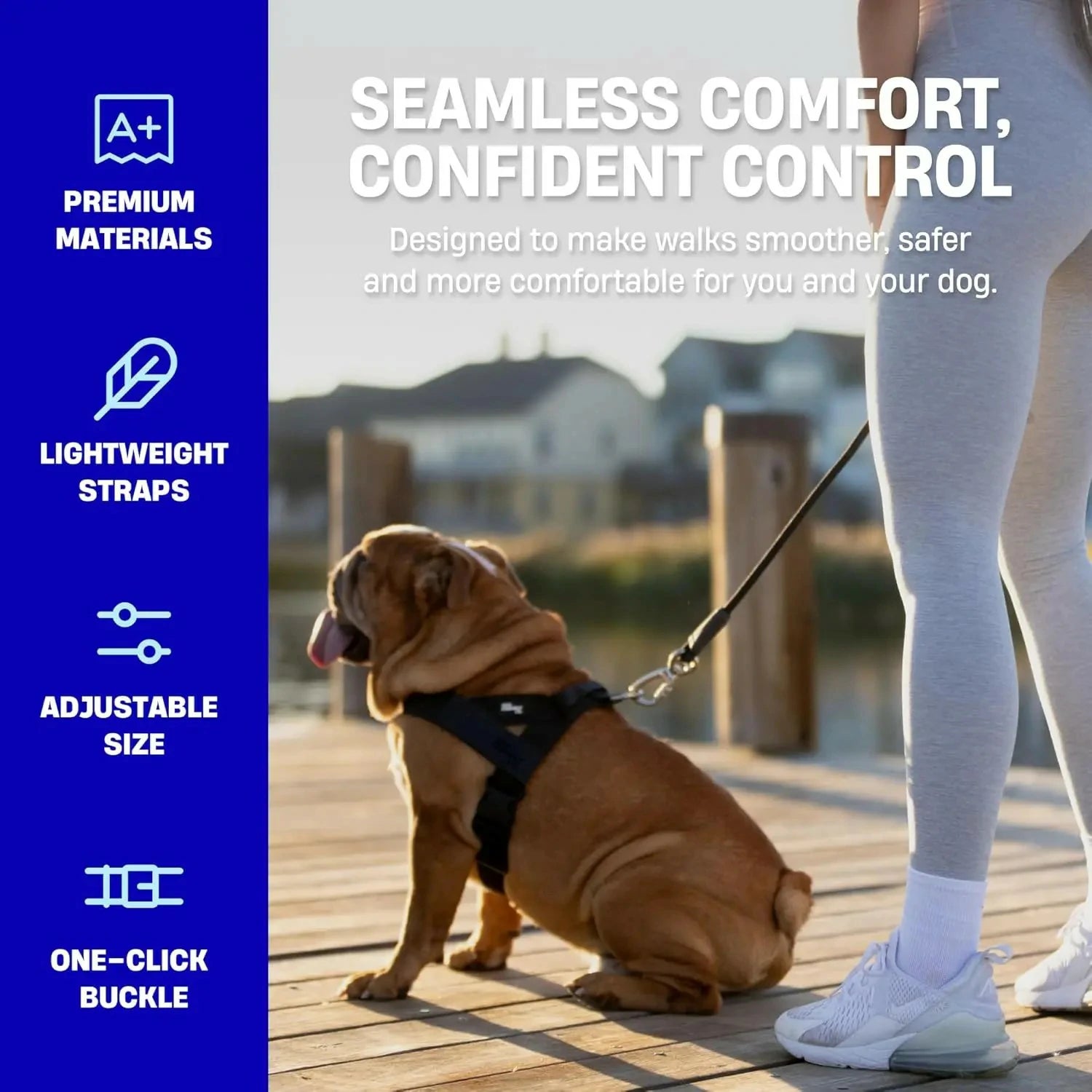No-Pull Dog Harness with Quick-Fit Adjustable Comfort Design----Free Shipping