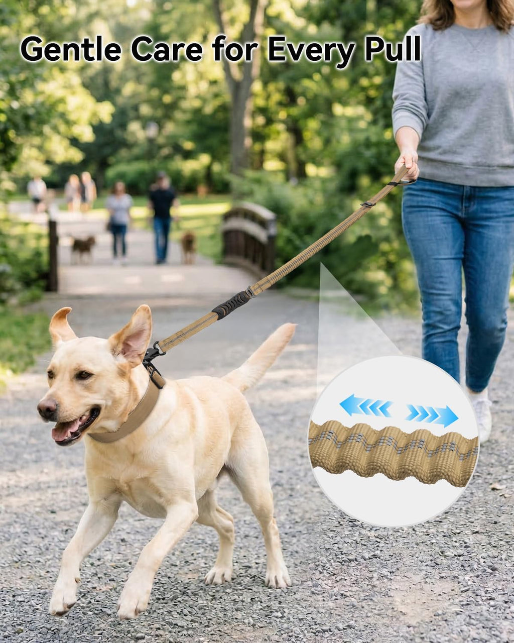 Heavy-Duty Tactical Dog Leash with Frog Clip & Shock-Absorbing Bungee