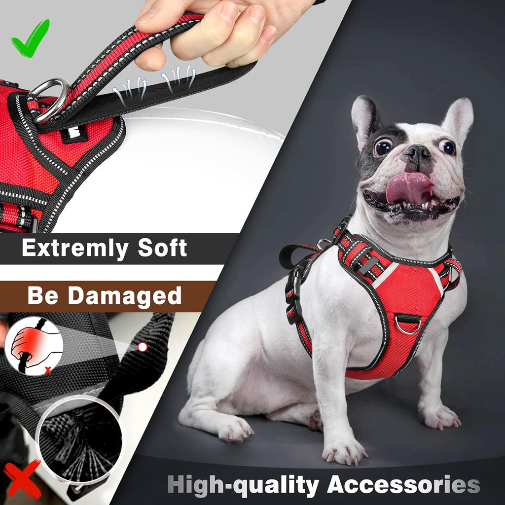 Tactical No-Pull Dog Harness with Reflective Patches