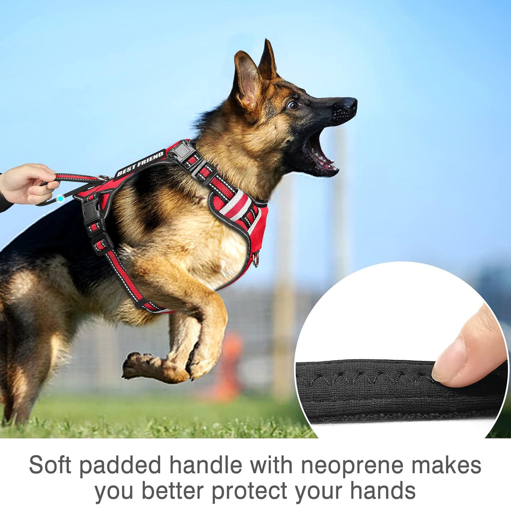 Tactical No-Pull Dog Harness with Reflective Patches