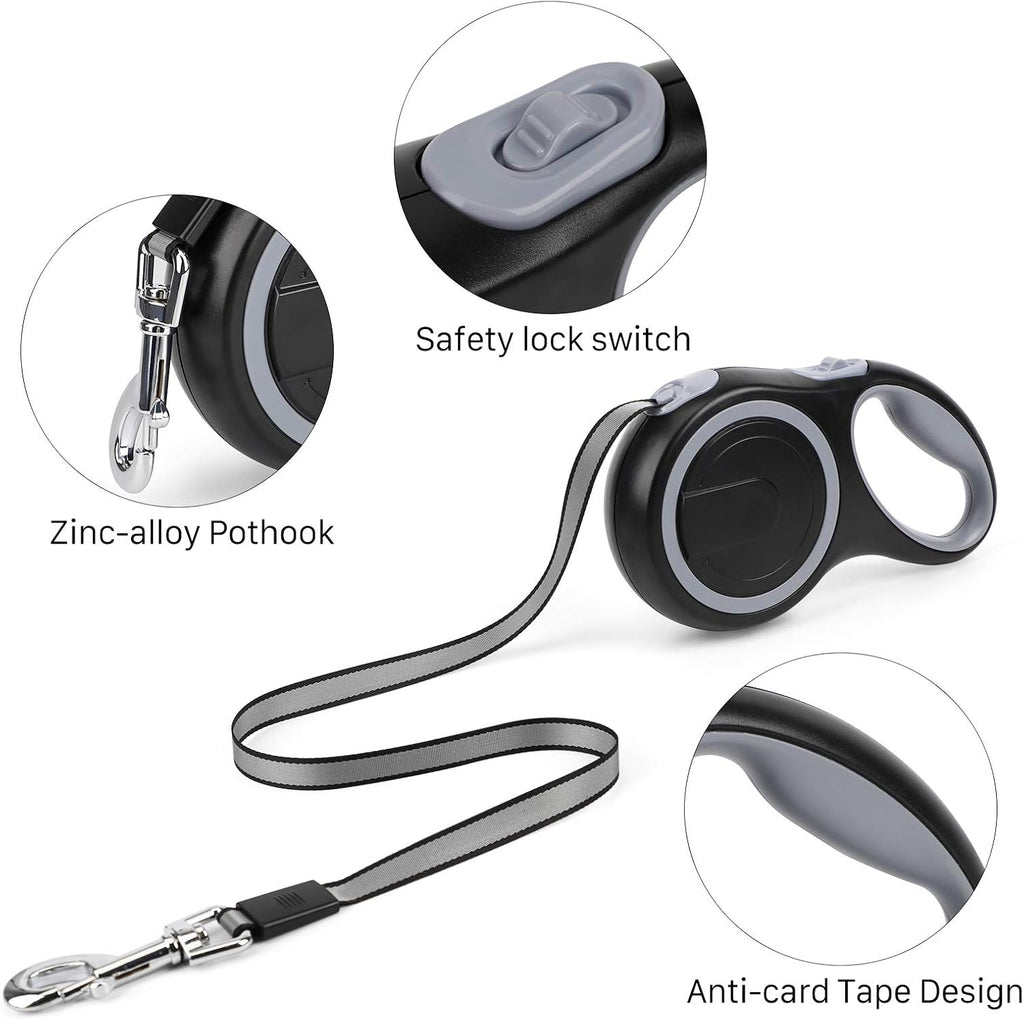16FT Retractable Dog Leash for Small & Medium Dogs | Tangle-Free & Easy-Control Design