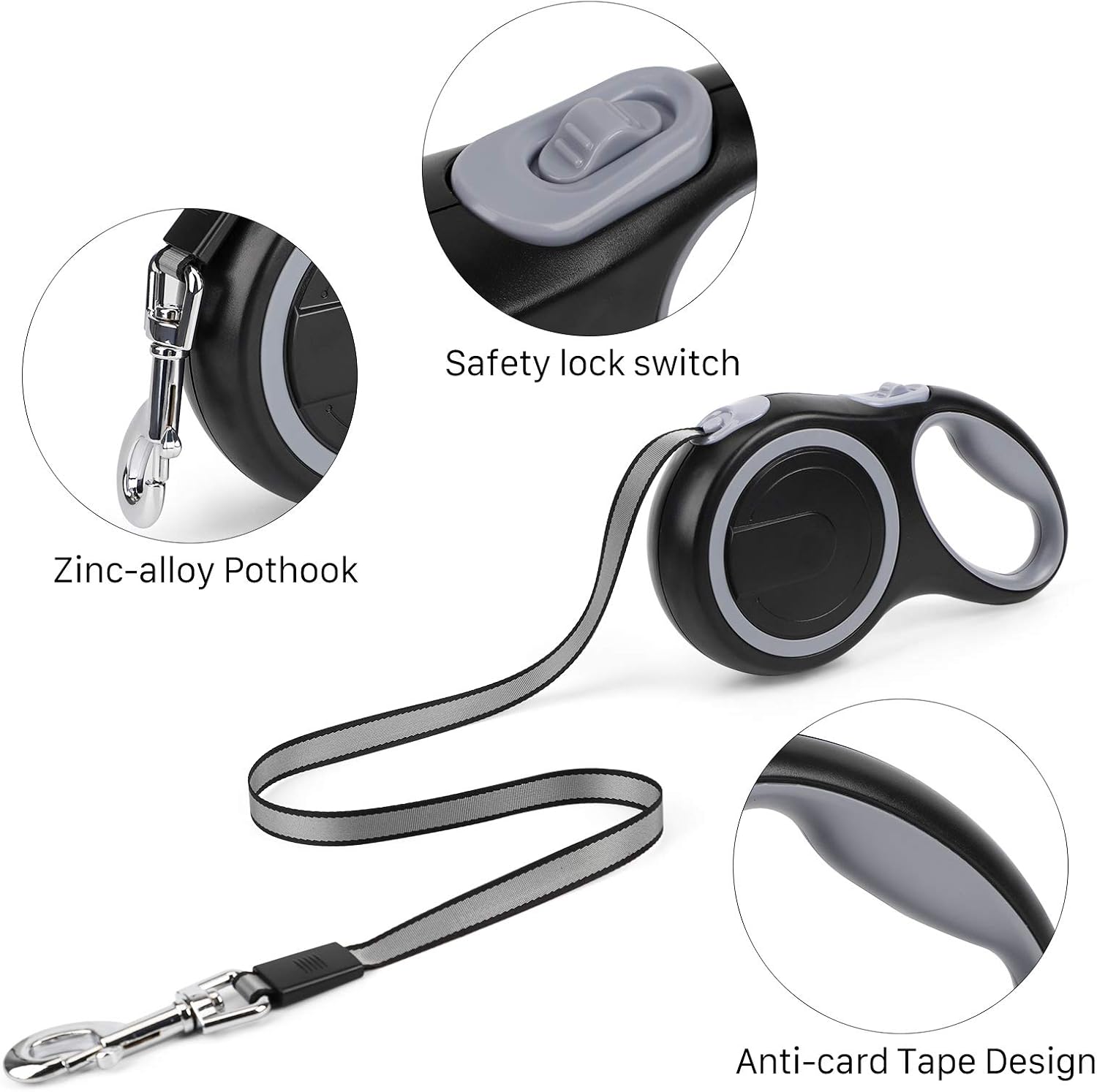 16FT Retractable Dog Leash for Small & Medium Dogs | Tangle-Free & Easy-Control Design