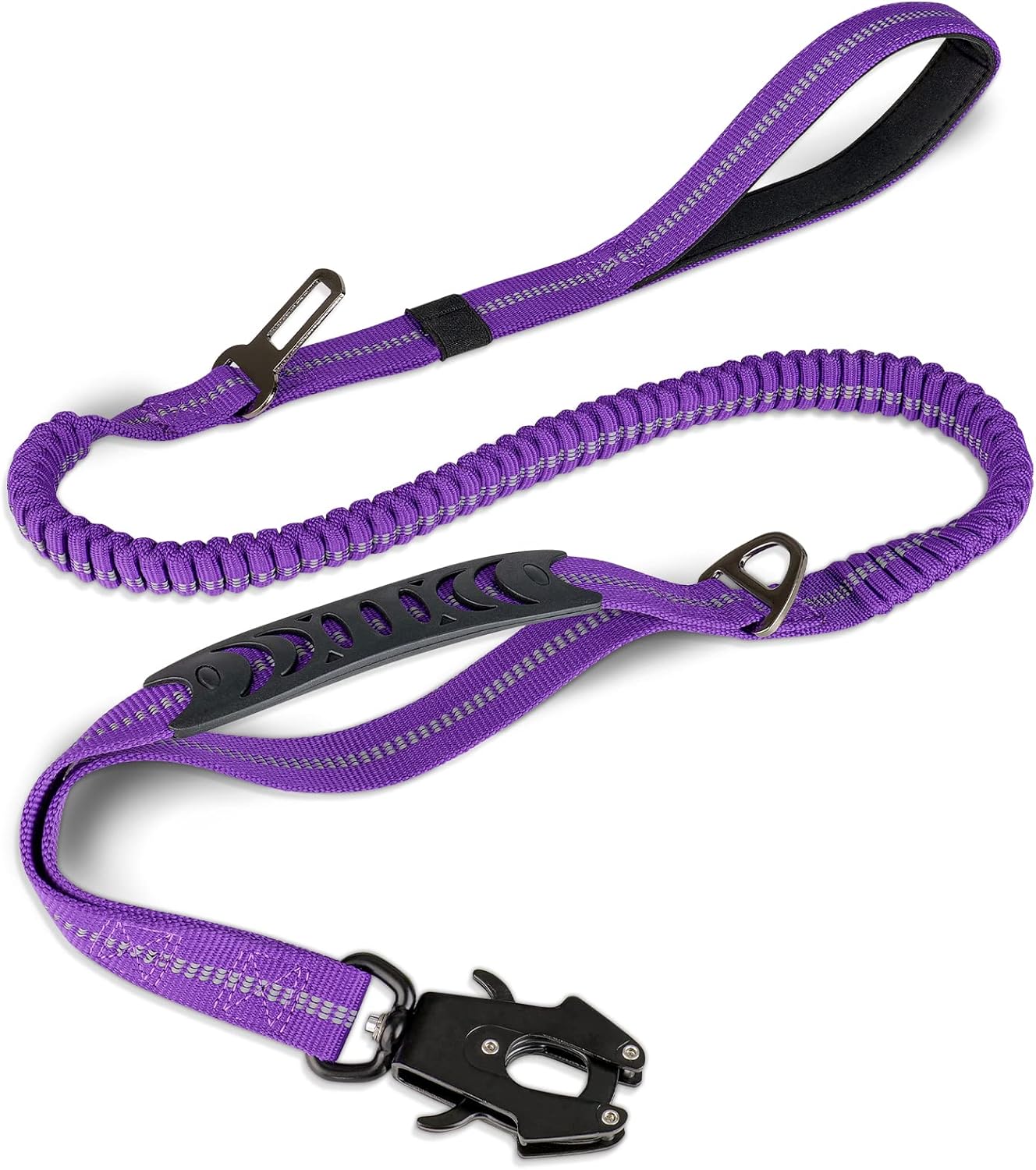 Heavy-Duty Tactical Dog Leash with Frog Clip & Shock-Absorbing Bungee