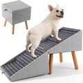 2-in-1 Foldable Dog Stairs Ottoman for Bed & Couch