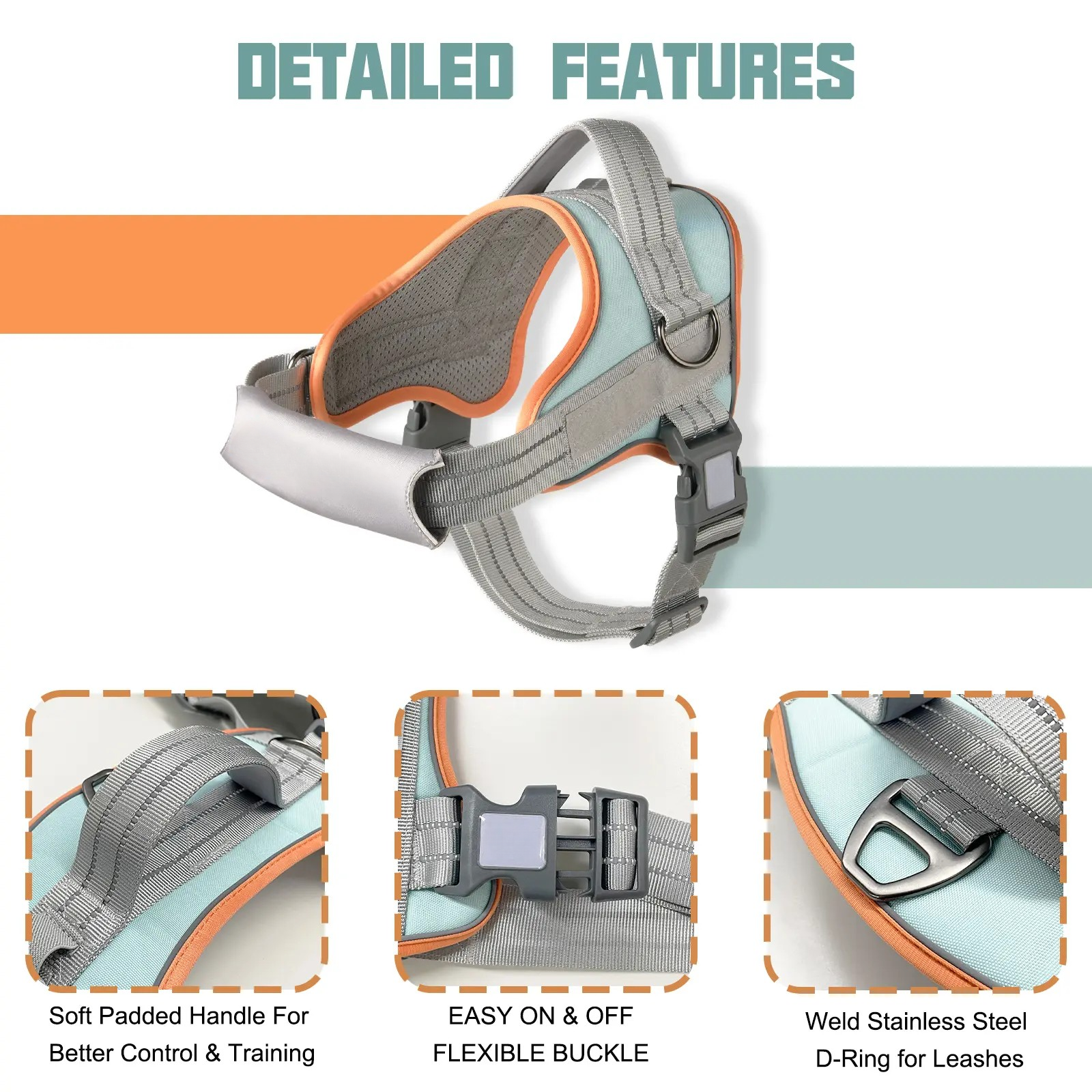 No-Pull Dog Harness with Adjustable Comfort Fit